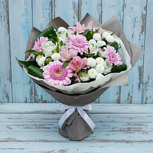 Букет цветов из:  Герберы, Альстромерии и Хризантемы в Сагопши