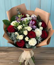 Букет цветов из:  Розы и Альстромерии в Сагопши