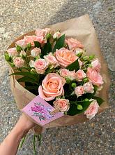 Букет цветов из:  Розы #REPLACE_PRED# Сагопши