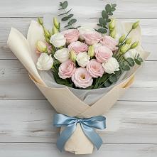 Букет цветов из:  Лизиантусы #REPLACE_PRED# Сагопши