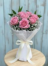 Букет цветов из:  Розы #REPLACE_PRED# Сагопши