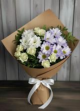 Букет цветов из:  Хризантемы и Розы в Сагопши