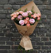 Букет цветов из:  Розы #REPLACE_PRED# Сагопши