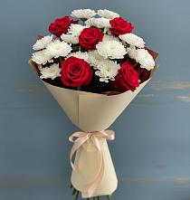 Букет цветов из:  Розы и Хризантемы в Сагопши