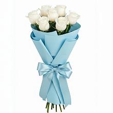 Букет 7 белых роз Проуд в Сагопши