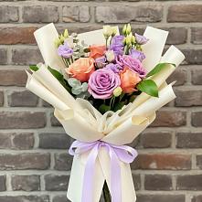 Букет цветов из:  Лизиантусы и Розы #REPLACE_PRED# Сагопши