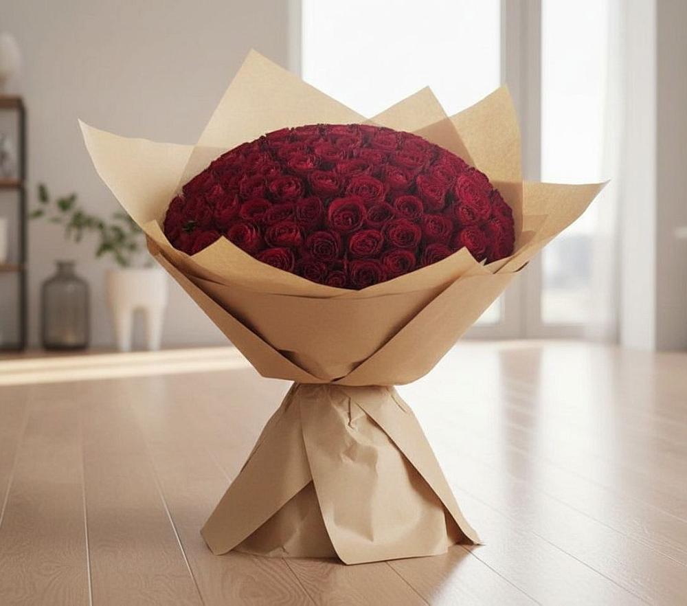 Букет 101 Красная роза в Сагопши