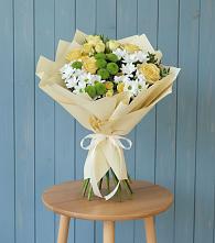 Букет цветов из:  Хризантемы и Розы в Сагопши