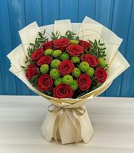 Букет цветов из:  Розы и Хризантемы в Сагопши