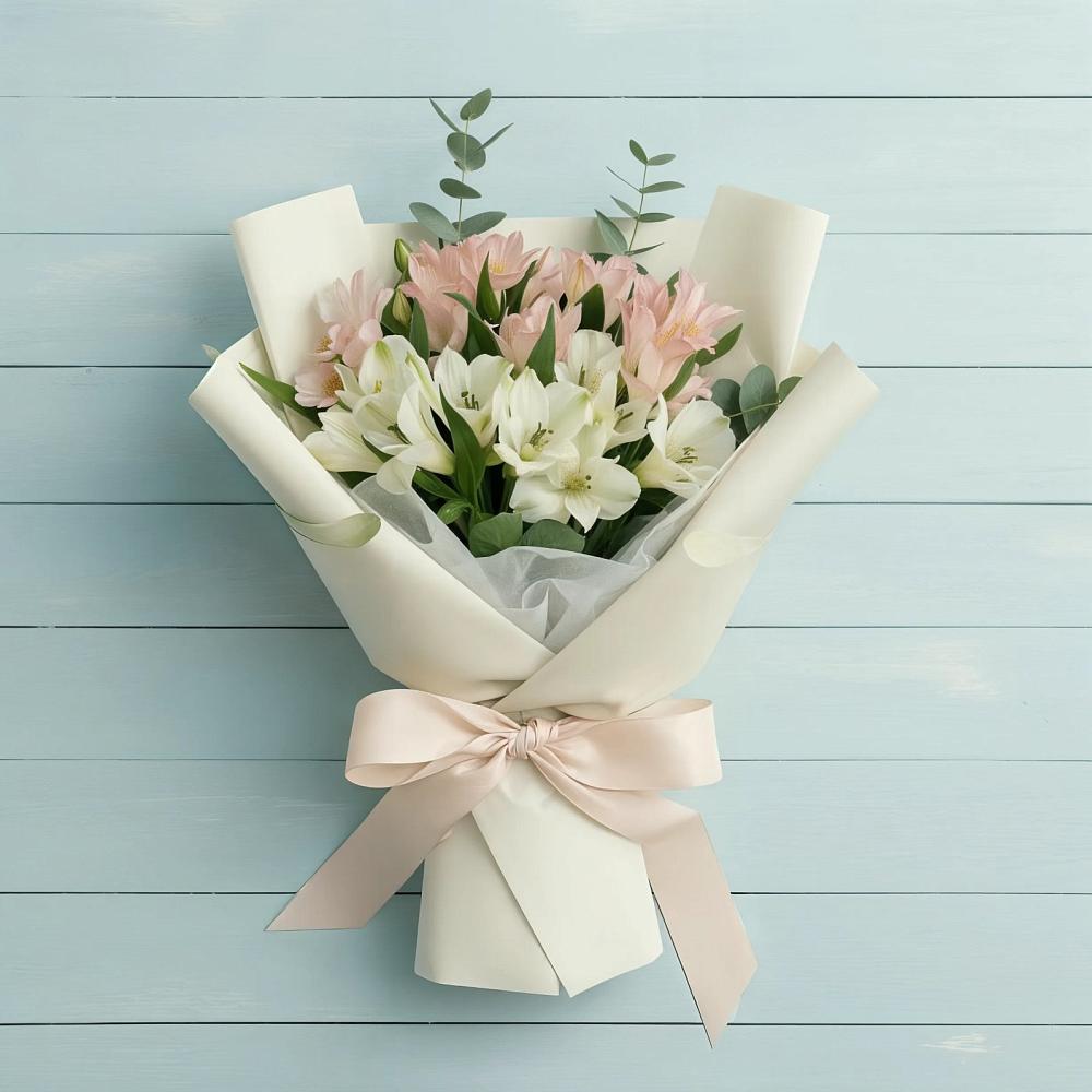 Букет цветов из: Альстромерии в Сагопши