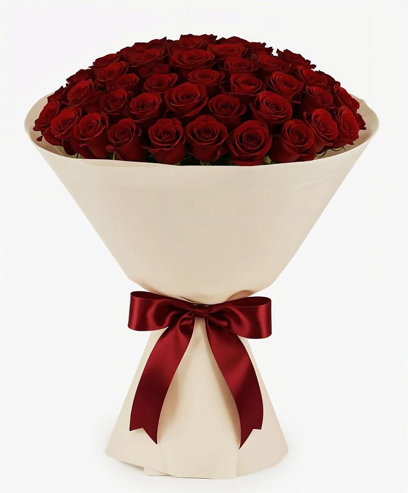 Букет 101 Бордовая роза Блэк Бакарра в Сагопши