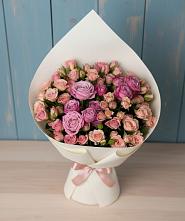 Букет цветов из:  Розы #REPLACE_PRED# Сагопши