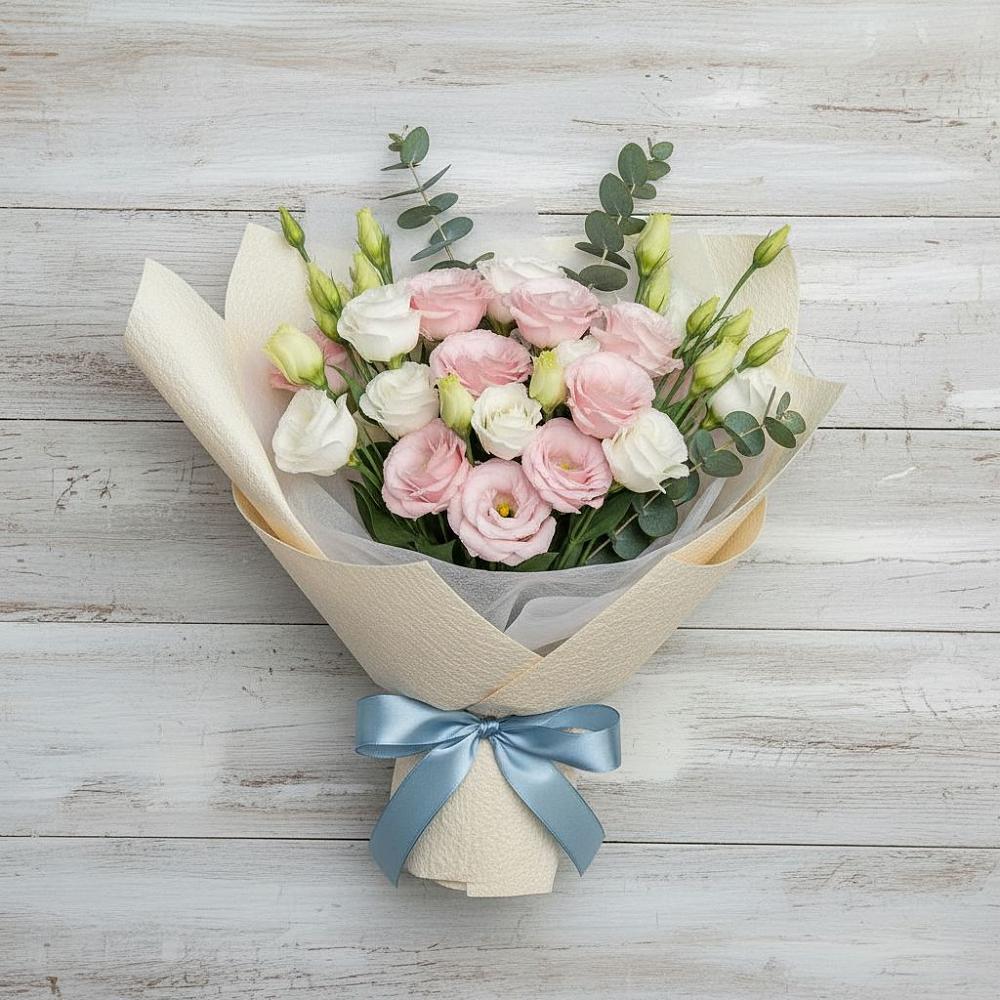 Букет цветов из: Лизиантусы в Сагопши